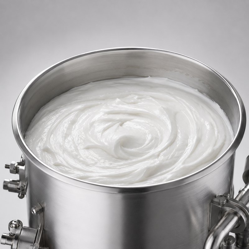 Cosmetic OEM cream base in stainless vessel