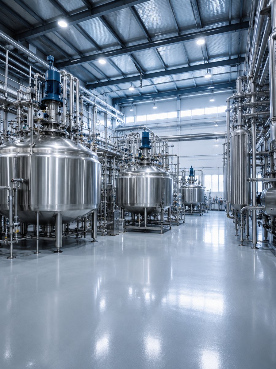 Modern chemical factory interior